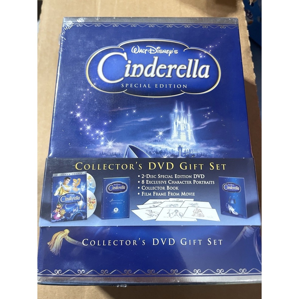 Walt Disney's Cinderella DVD Gift Set Book Collector's Edition SEALED NEW VTG